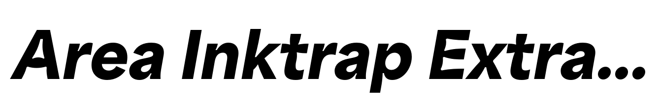Area Inktrap Extrablack Italic